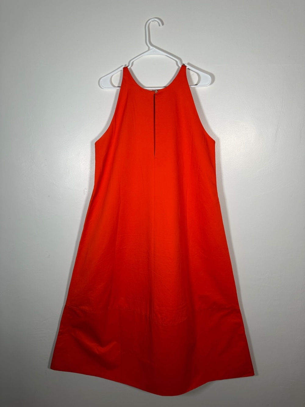 Bird & Knoll Orange Maxi Dress Sleeveless A-Line Minimalist Size L Flowy Chic - Picture 11 of 14